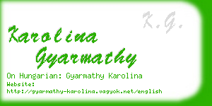 karolina gyarmathy business card